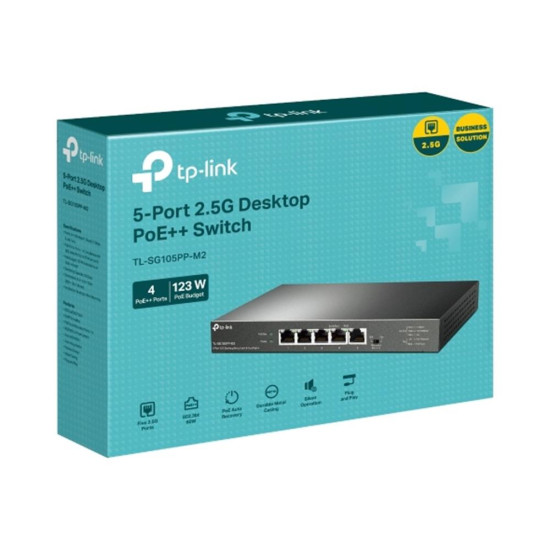 SWITCH TP - LINK TL - SG105PP - M2 5 PUERTOS Switch SWITCH TP - LINK TL - SG105PP - M2 5 PUERTOS Switch
