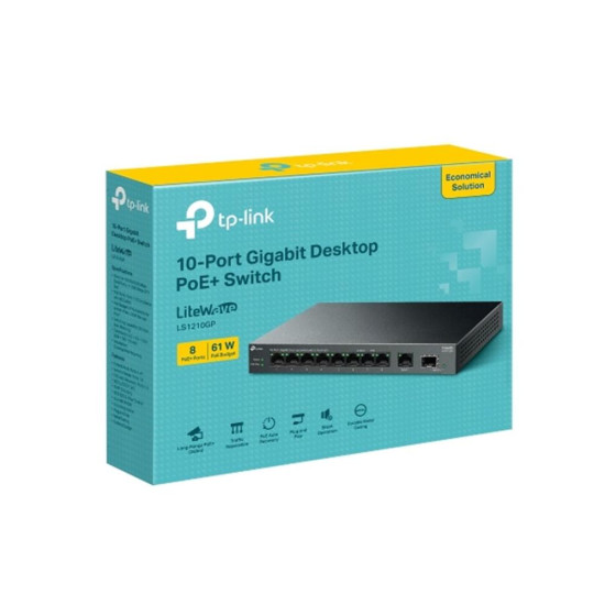 SWITCH TP - LINK LS1210GP 10 PUERTOS Switch SWITCH TP - LINK LS1210GP 10 PUERTOS Switch