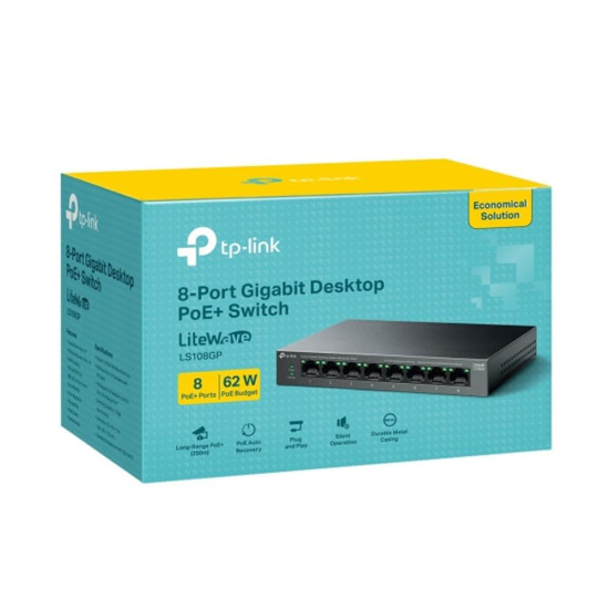 SWITCH TP - LINK LS108GP 8 PUERTOS Switch SWITCH TP - LINK LS108GP 8 PUERTOS Switch