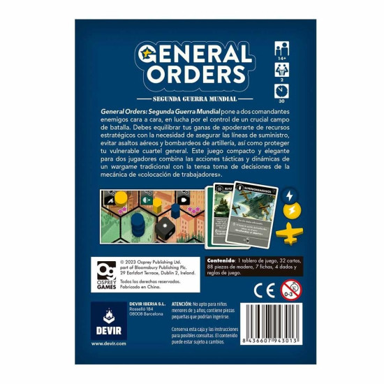 JUEGO MESA GENERAL ORDERS Juegos de mesa JUEGO MESA GENERAL ORDERS Juegos de mesa