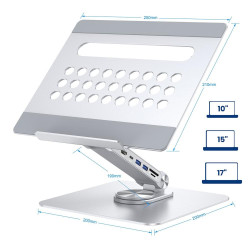 SOPORTE ESCRITORIO PORTATIL EWENT EW1269 360º