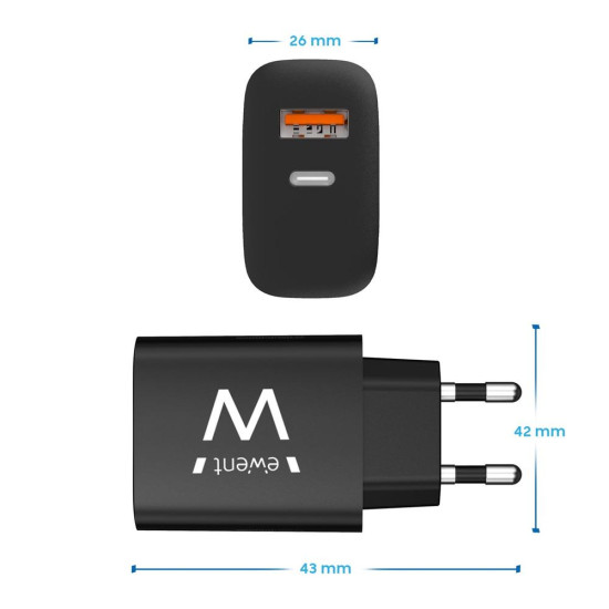 CARGADOR EWENT EW1319 20W USB TIPO Cargadores para móviles CARGADOR EWENT EW1319 20W USB TIPO Cargadores para móviles