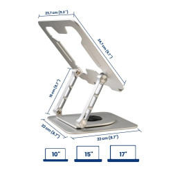 SOPORTE MESA EWENT PORTATIL 17.3 PULGADAS ROTACION