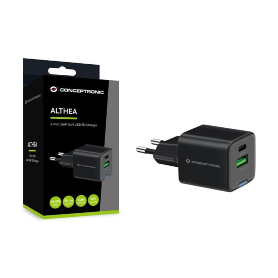 CARGADOR PARED CONCEPTRONIC ALTHEA15B 20W Baterías y cargadores portátiles CARGADOR PARED CONCEPTRONIC ALTHEA15B 20W Baterías y cargadores portátiles