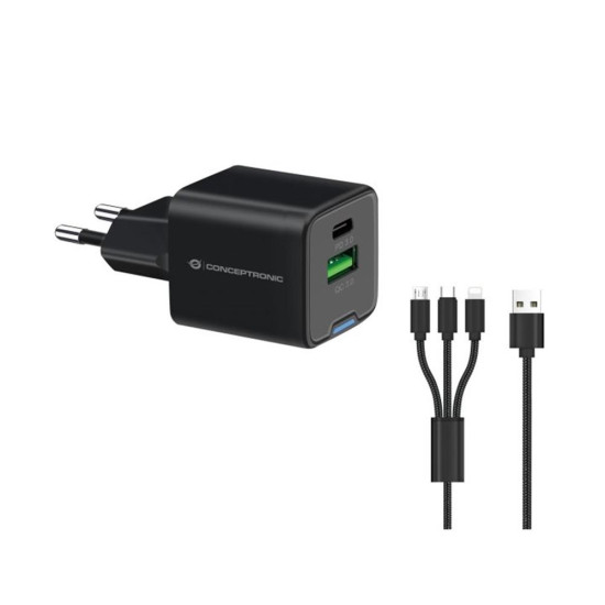 CARGADOR PARED CONCEPTRONIC ALTHEA16B 33W + Baterías y cargadores portátiles CARGADOR PARED CONCEPTRONIC ALTHEA16B 33W + Baterías y cargadores portátiles