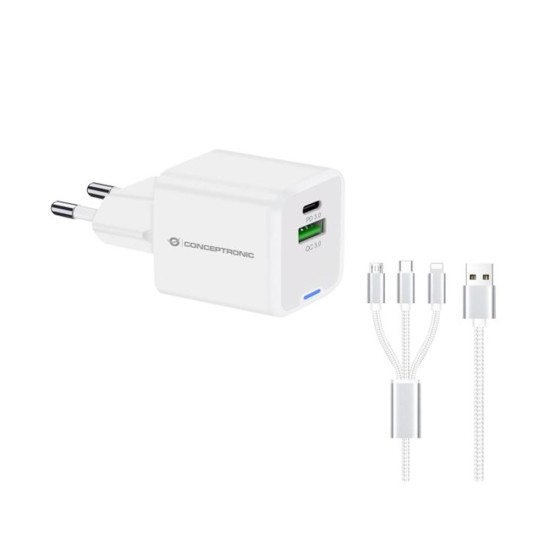 CARGADOR PARED CONCEPTRONIC ALTHEA16W 33W + Baterías y cargadores portátiles CARGADOR PARED CONCEPTRONIC ALTHEA16W 33W + Baterías y cargadores portátiles