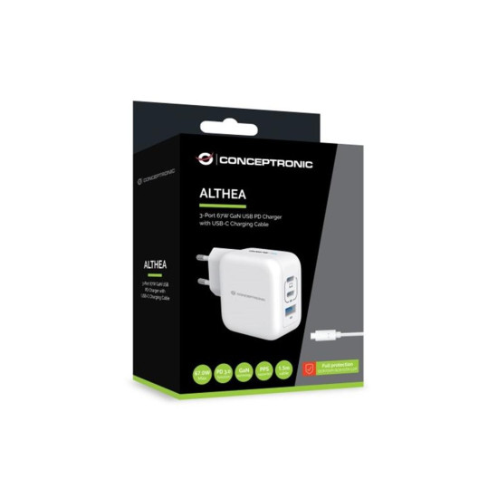 CARGADOR PARED CONCEPTRONIC ALTHEA17W 67W + Baterías y cargadores portátiles CARGADOR PARED CONCEPTRONIC ALTHEA17W 67W + Baterías y cargadores portátiles