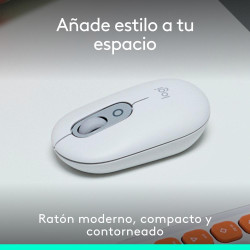 RATON INALAMBRICO LOGITECH POP MOUSE BLANCO