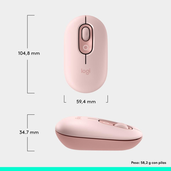RATON INALAMBRICO LOGITECH POP MOUSE ROSA Ratones RATON INALAMBRICO LOGITECH POP MOUSE ROSA Ratones