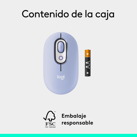RATON INALAMBRICO LOGITECH POP MOUSE LILA Ratones RATON INALAMBRICO LOGITECH POP MOUSE LILA Ratones