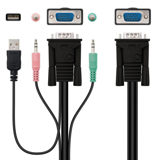 CONMUTADOR KVM NANOCABLE VGA USB 1U - 2PC+CABLE Dockings y hubs CONMUTADOR KVM NANOCABLE VGA USB 1U - 2PC+CABLE Dockings y hubs