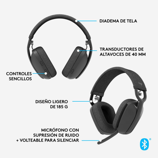 AURICULARES LOGITECH ZONE VIBE 100 INALAMBRICO Auriculares AURICULARES LOGITECH ZONE VIBE 100 INALAMBRICO Auriculares