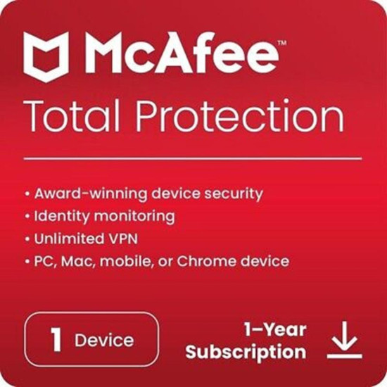 ANTIVIRUS MCAFEE TOTAL PROTECCION 1 DISPOSITIVO Antivirus ANTIVIRUS MCAFEE TOTAL PROTECCION 1 DISPOSITIVO Antivirus