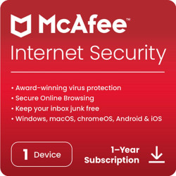 ANTIVIRUS MCAFEE INTERNET SECURITY 1 DISPOSITIVO