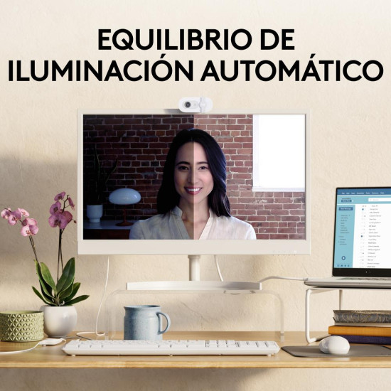 WEBCAM LOGITECH BRIO 100 BLANCO FULL Cámaras web WEBCAM LOGITECH BRIO 100 BLANCO FULL Cámaras web