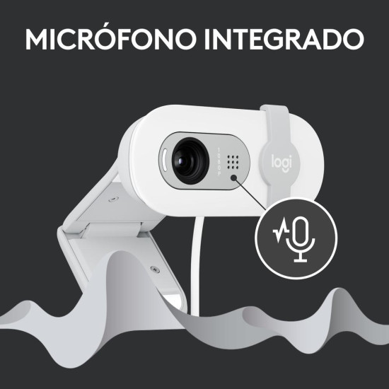 WEBCAM LOGITECH BRIO 100 BLANCO FULL Cámaras web WEBCAM LOGITECH BRIO 100 BLANCO FULL Cámaras web