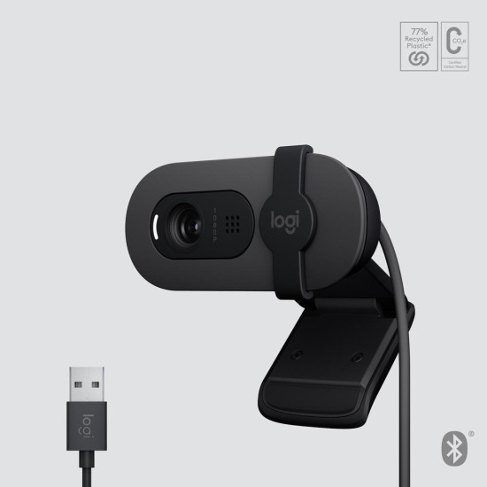 WEBCAM LOGITECH BRIO 105 GRAFITO FULL Cámaras web WEBCAM LOGITECH BRIO 105 GRAFITO FULL Cámaras web
