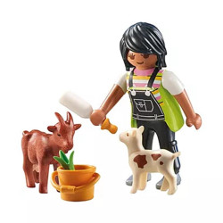 PLAYMOBIL -  MUJER CON CABRAS