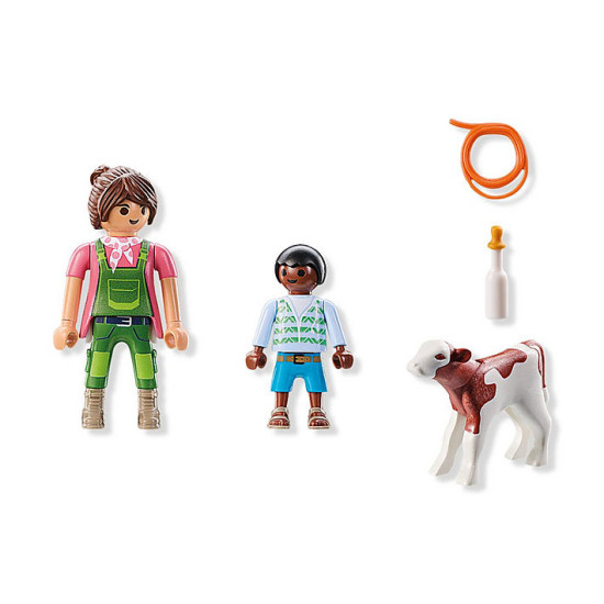 PLAYMOBIL - GRANJERA CON TERNERO Playmobils PLAYMOBIL - GRANJERA CON TERNERO Playmobils