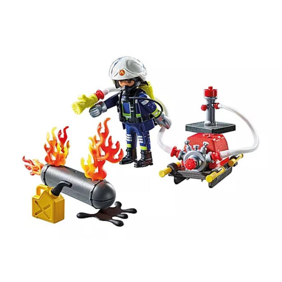 PLAYMOBIL - BOMBERO CON BOMBA DE Playmobils PLAYMOBIL - BOMBERO CON BOMBA DE Playmobils