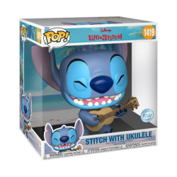 FUNKO POP JUMBO STITCH W UKELELE