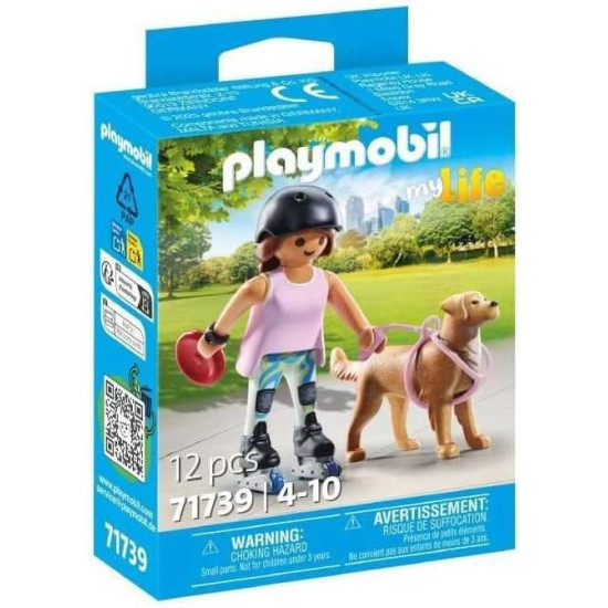 PLAYMOBIL PATINADORA CON RETRIEVER Playmobils PLAYMOBIL PATINADORA CON RETRIEVER Playmobils