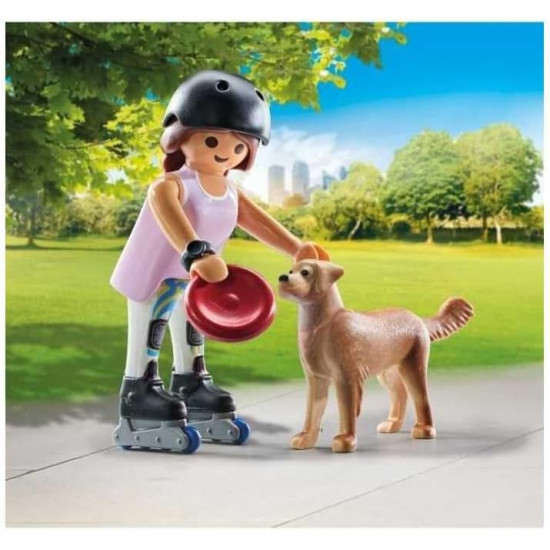 PLAYMOBIL PATINADORA CON RETRIEVER Playmobils PLAYMOBIL PATINADORA CON RETRIEVER Playmobils