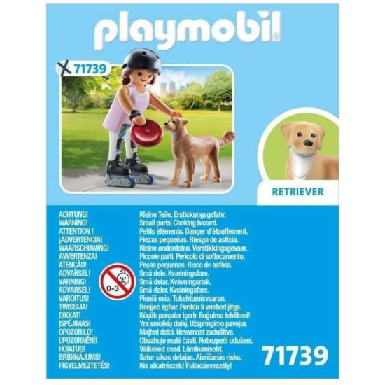 PLAYMOBIL PATINADORA CON RETRIEVER Playmobils PLAYMOBIL PATINADORA CON RETRIEVER Playmobils