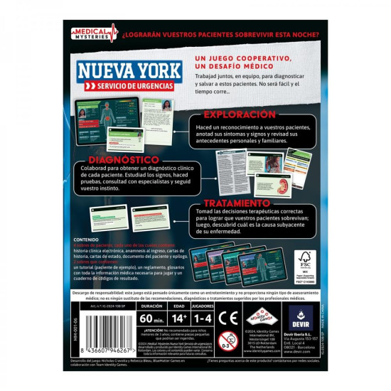 JUEGO MESA MEDICAL MYSTERIES NEW YORK Juegos de mesa JUEGO MESA MEDICAL MYSTERIES NEW YORK Juegos de mesa