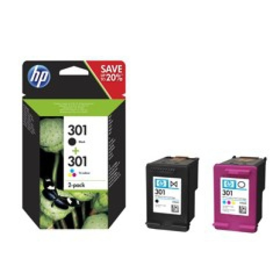 MULTIPACK HP N9J72AE Nº301 NEGRO Y Consumibles impresión de tinta