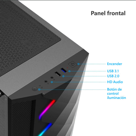 CAJA GAMING TORRE PHOENIX BLACK DIAMOND Cajas