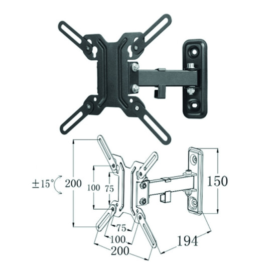 SOPORTE ARTICULADO PARED PHOENIX TV MONITOR Soportes monitores - tv