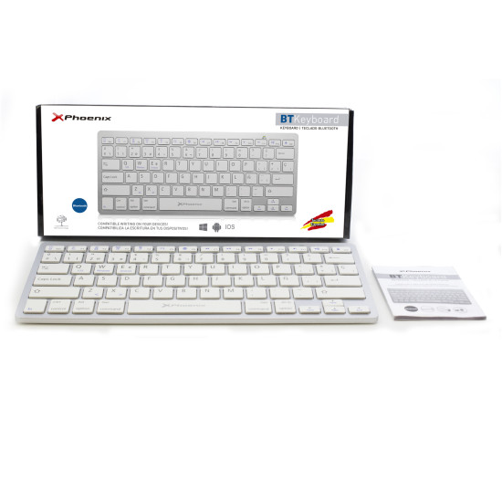 TECLADO INALAMBRICO BLUETOOTH PHOENIX PHBTKEYBOARDW 3 Teclados TECLADO INALAMBRICO BLUETOOTH PHOENIX PHBTKEYBOARDW 3 Teclados