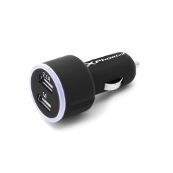 CARGADOR UNIVERSAL PHOENIX PHCARCHARGER2USB+ COCHE MECHERO