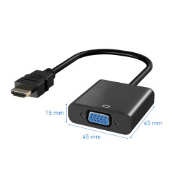 ADAPTADOR HDMI A VGA M - H FHD