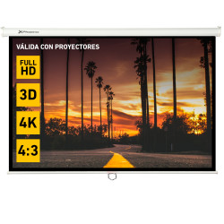 PANTALLA MANUAL VIDEOPROYECTOR PARED Y TECHO