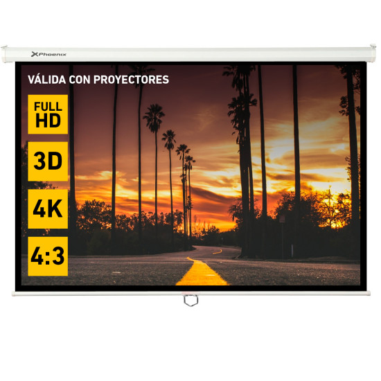 PANTALLA MANUAL VIDEOPROYECTOR PARED Y TECHO Pantallas de proyección PANTALLA MANUAL VIDEOPROYECTOR PARED Y TECHO Pantallas de proyección