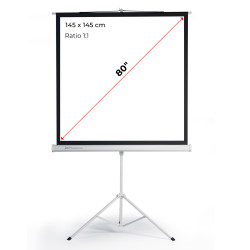 PANTALLA TRÍPODE PROYECCIÓN 80 PULGADAS