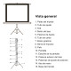 PANTALLA TRÍPODE PROYECCIÓN 112 PULGADAS Pantallas de proyección PANTALLA TRÍPODE PROYECCIÓN 112 PULGADAS Pantallas de proyección