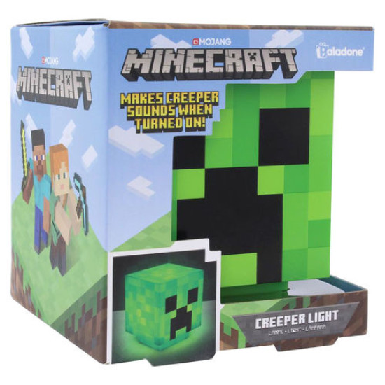 LAMPARA PALADONE MINECRAFT CREEPER VERDE Lampara merchandising LAMPARA PALADONE MINECRAFT CREEPER VERDE Lampara merchandising