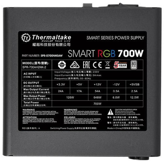 FUENTE ALIMENTACION THERMALTAKE SMART RGB ATX Fuentes de alimentación FUENTE ALIMENTACION THERMALTAKE SMART RGB ATX Fuentes de alimentación