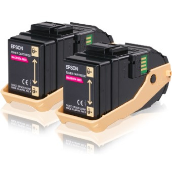 DOBLE TONER EPSON C13S050607 MAGENTA 7.5K Consumibles impresión láser