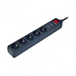 REGLETA 5 TOMAS SPG5 - C - 5 1.5M NEGRA