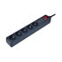 REGLETA 5 TOMAS SPG5 - C - 5 1.5M NEGRA