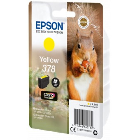 CARTUCHO TINTA EPSON C13T37844010 SINGLEPACK AMARILLO Consumibles impresión de tinta CARTUCHO TINTA EPSON C13T37844010 SINGLEPACK AMARILLO Consumibles impresión de tinta