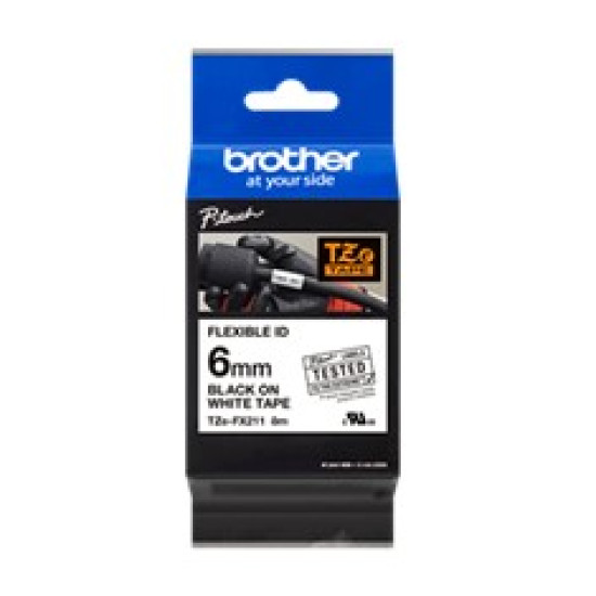 CINTA LAMINADA BROTHER TZEFX211 TEXTO NEGRO Accesorios tpv