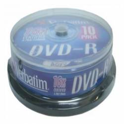 DVD-R (++) VERBATIM 16X 4.7GB TARRINA 10U
