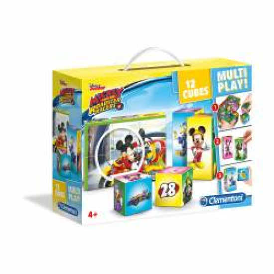 PUZZLE CLEMENTONI 12 CUBOS MULTI PLAY ROADSTER RACERS