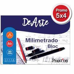 BLOC MILIMETRADO PRAXTON A4+ 50H
