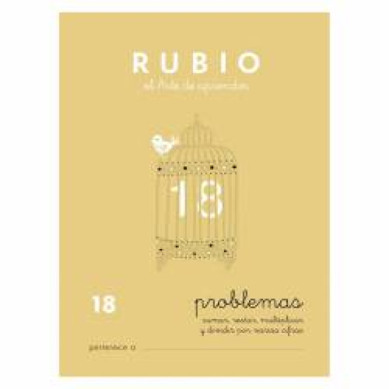 CUADERNOS RUBIO PROBLEMAS 18 P/10U